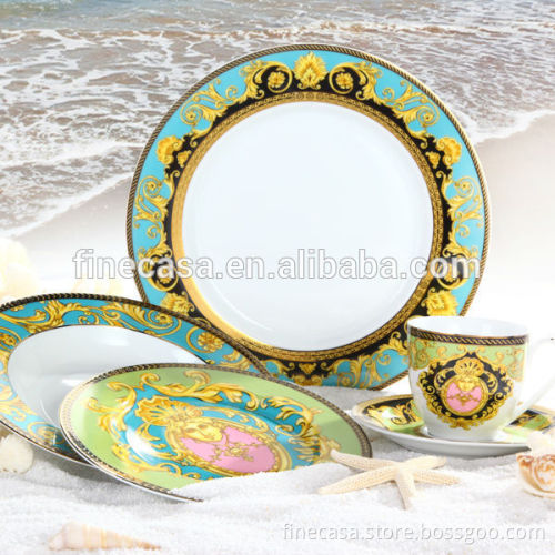 20 Pieces Luxury Fine Hyper White Porcelain Dinner Set